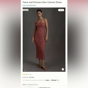 NWT BHLDN Fame and Partners Rain Column Dress size 6